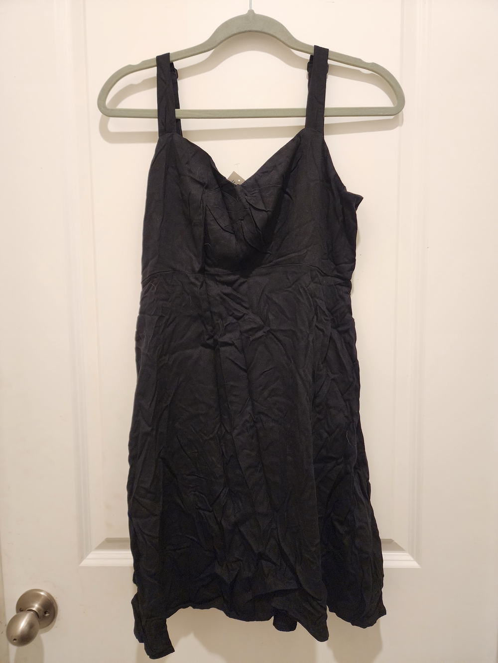 Old Navy Black Mini Slip Dress with Wide Straps Size Medium NWOT